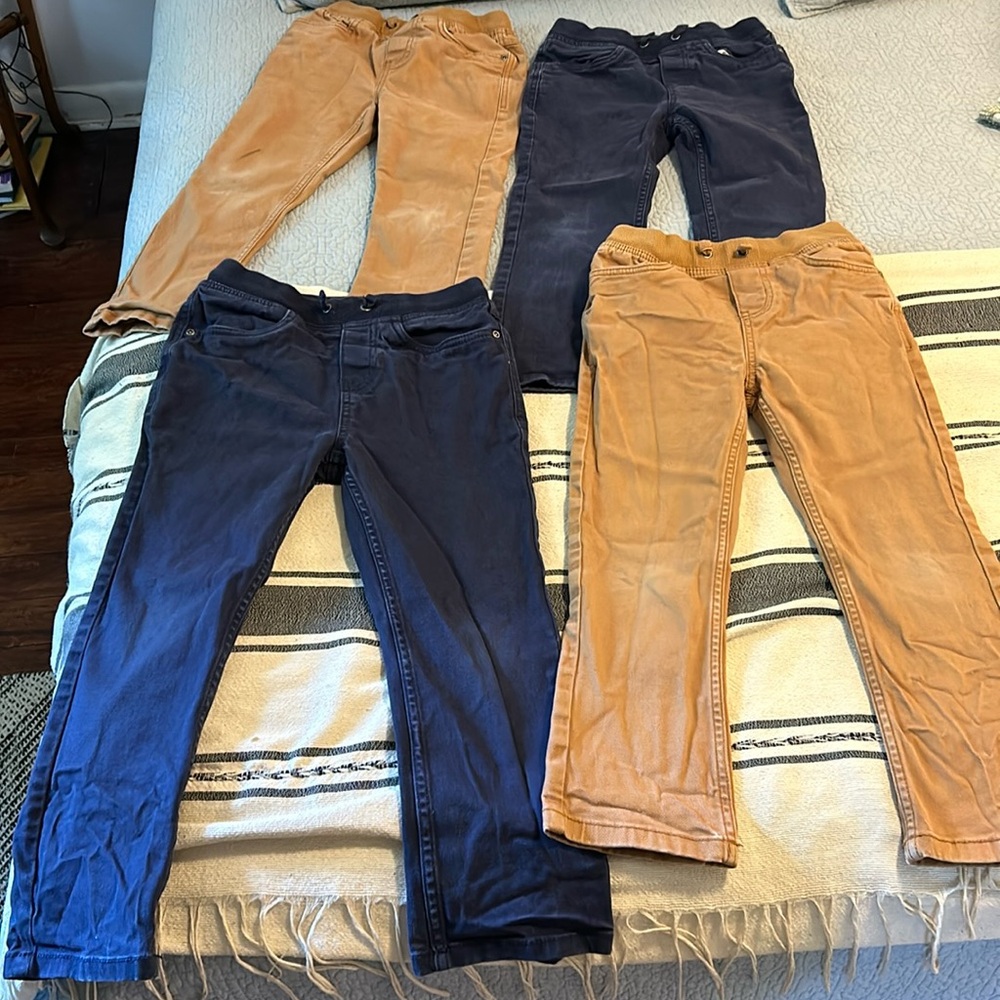 Hanna Andersson pull-on pants (five pair)